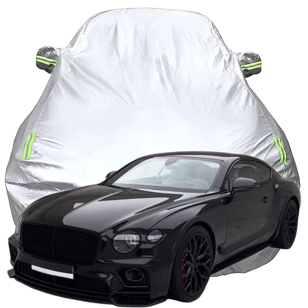 Vollgarage Autoabdeckung für Bentley Continental GT V8 URBAN, Schnee/Kratzfest/Uv-Schutz Oxford Autoplanen Garagen, Hagelschutzplane,Silver-Plus-Cotton von NINQ