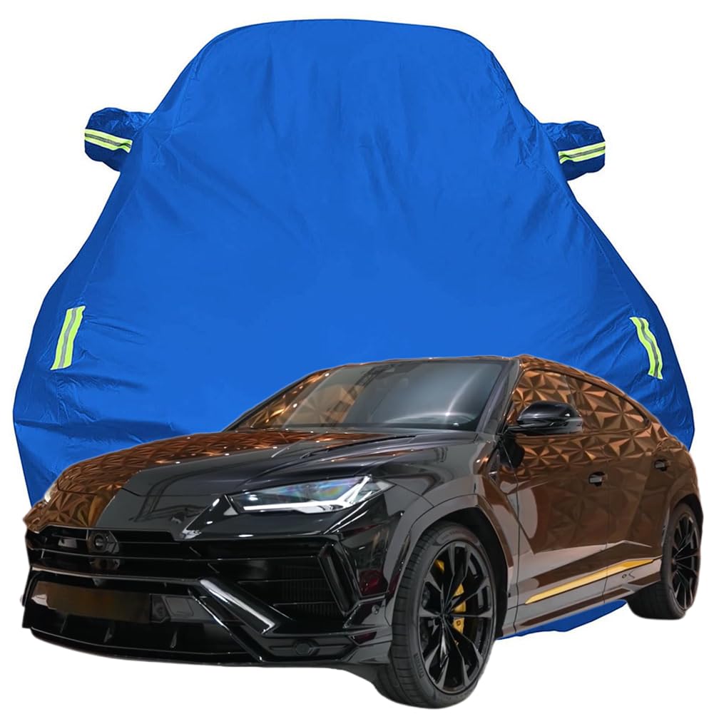 Vollgarage Autoabdeckung für Lamborghini Urus S, Schnee/Kratzfest/Uv-Schutz Oxford Autoplanen Garagen, Hagelschutzplane,Blue-Plus-Cotton von NINQ