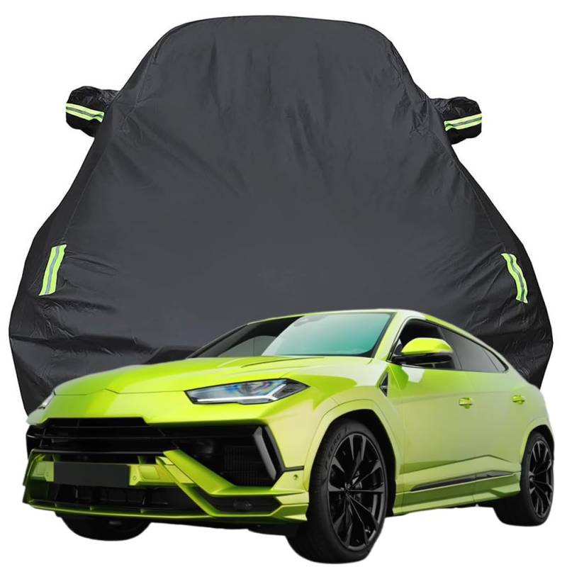 Vollgarage Autoabdeckung für Lamborghini Urus S SUV, Schnee/Kratzfest/Uv-Schutz Oxford Autoplanen Garagen, Hagelschutzplane,Black-Plus-Cotton von NINQ