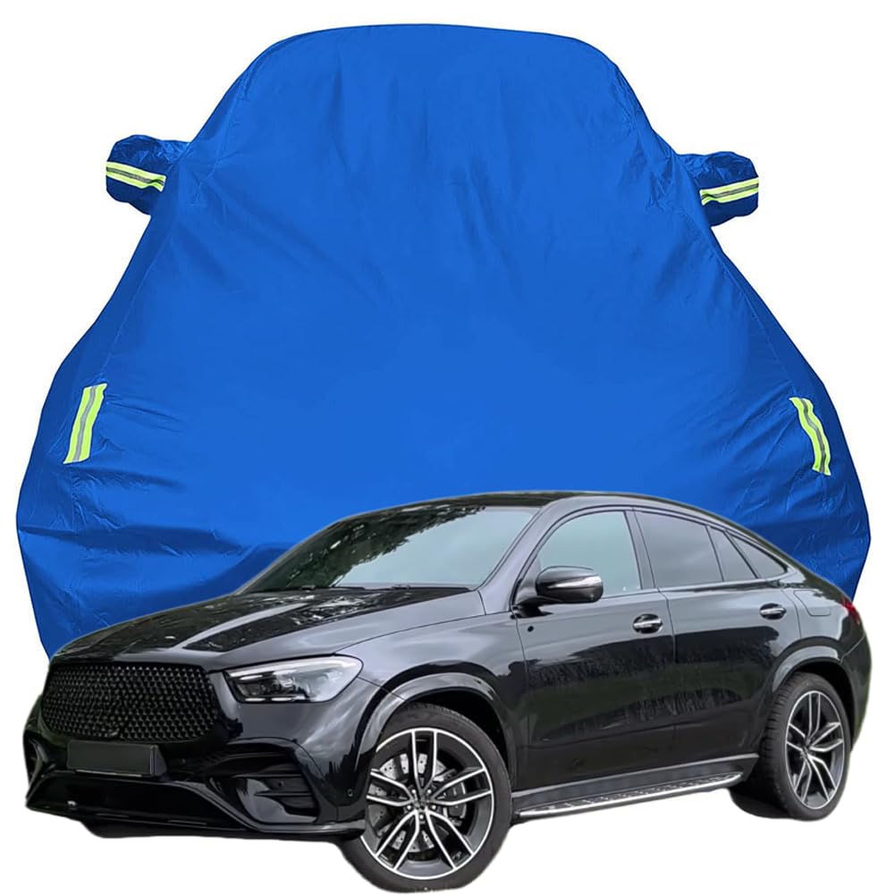 Vollgarage Autoabdeckung für Mercedes-Benz GLE450d Coupe Sport Crossover SUV 2024 2025, Schnee/Kratzfest/Uv-Schutz Oxford Autoplanen Garagen, Hagelschutzplane,Blue-Plus-Cotton von NINQ