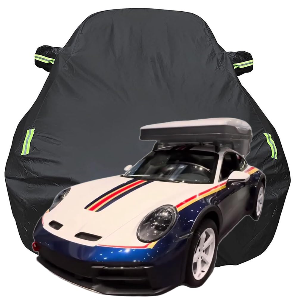 Vollgarage Autoabdeckung für Porsche 911 Dakar, Schnee/Kratzfest/Uv-Schutz Oxford Autoplanen Garagen, Hagelschutzplane,Black-Plus-Cotton von NINQ