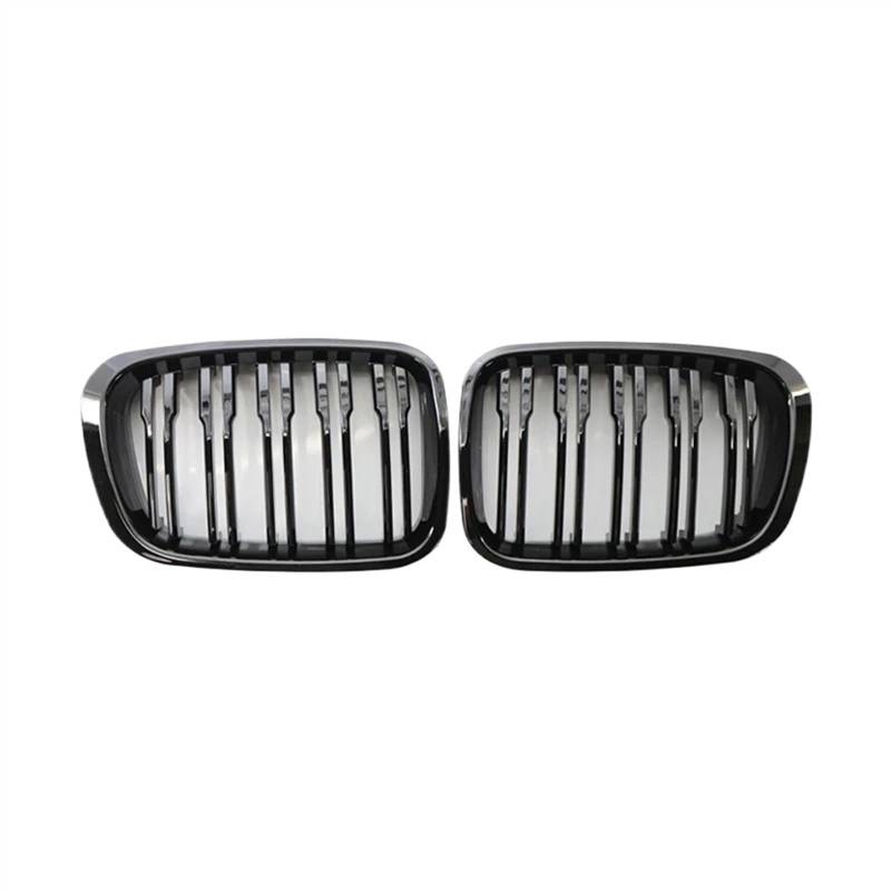 NIONGYN Auto Kühlergrill Kompatibel Mit 3er E46 1998 1999 2000 2001 Auto Frontstoßstange Nierengrill Glanzschwarz Racing Grills Frontkühlergrill von NIONGYN