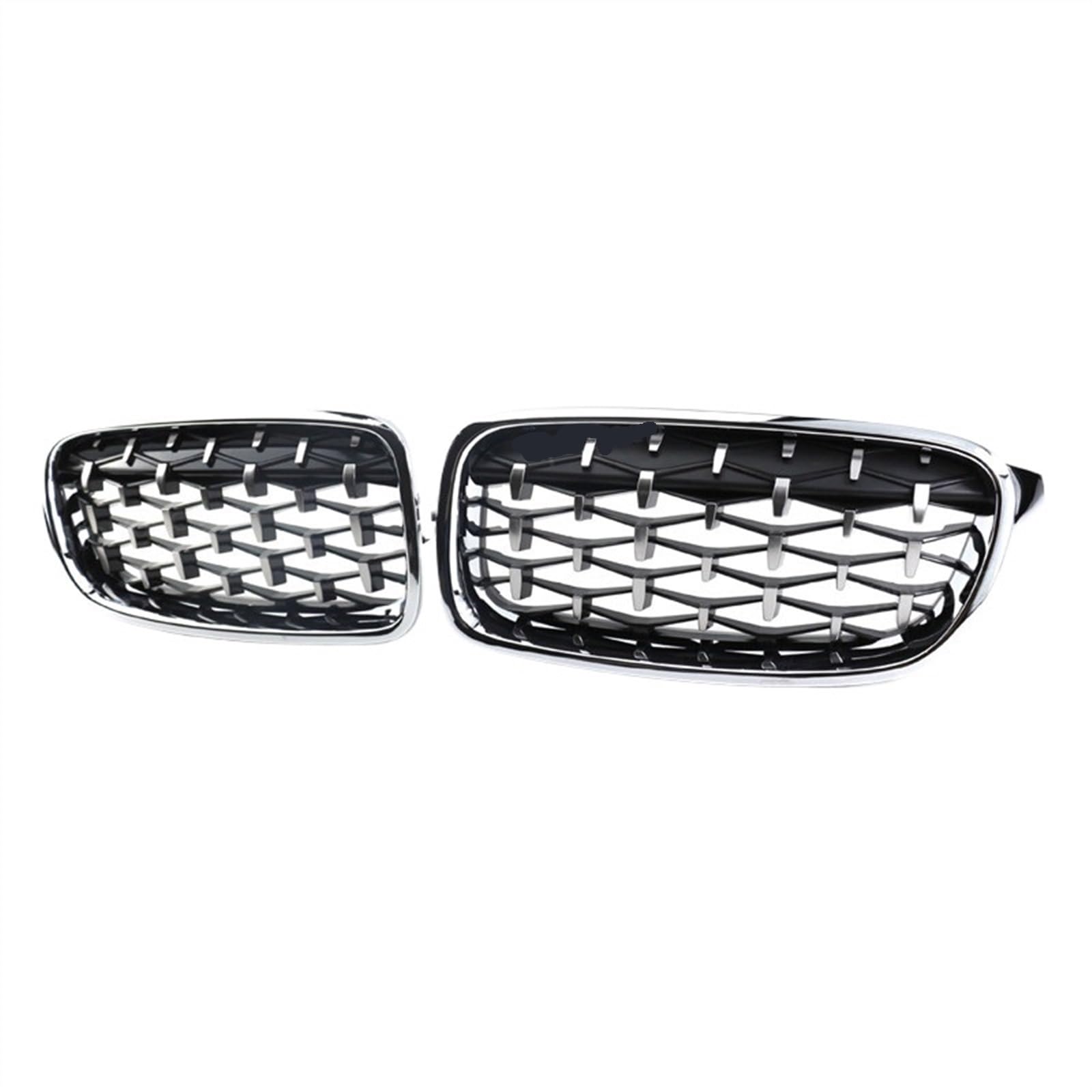 NIONGYN Auto Kühlergrill Kompatibel Mit 3er F30 F31 F35 2011 2012 2013 2014 2015 2016 2017 2018 2019 Diamant-Frontstoßstangen-Nierengrill Doppellamelle(All Black) von NIONGYN