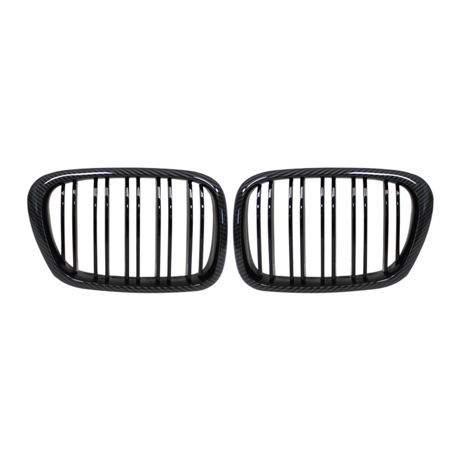 NIONGYN Auto Kühlergrill Kompatibel Mit 5er E39 Für M5 525 528 1995 1996 1997 1998 1999 2000 2001 2002 2003 2004 Fronthaube Nierengrill Zubehör(Carbon Fiber) von NIONGYN