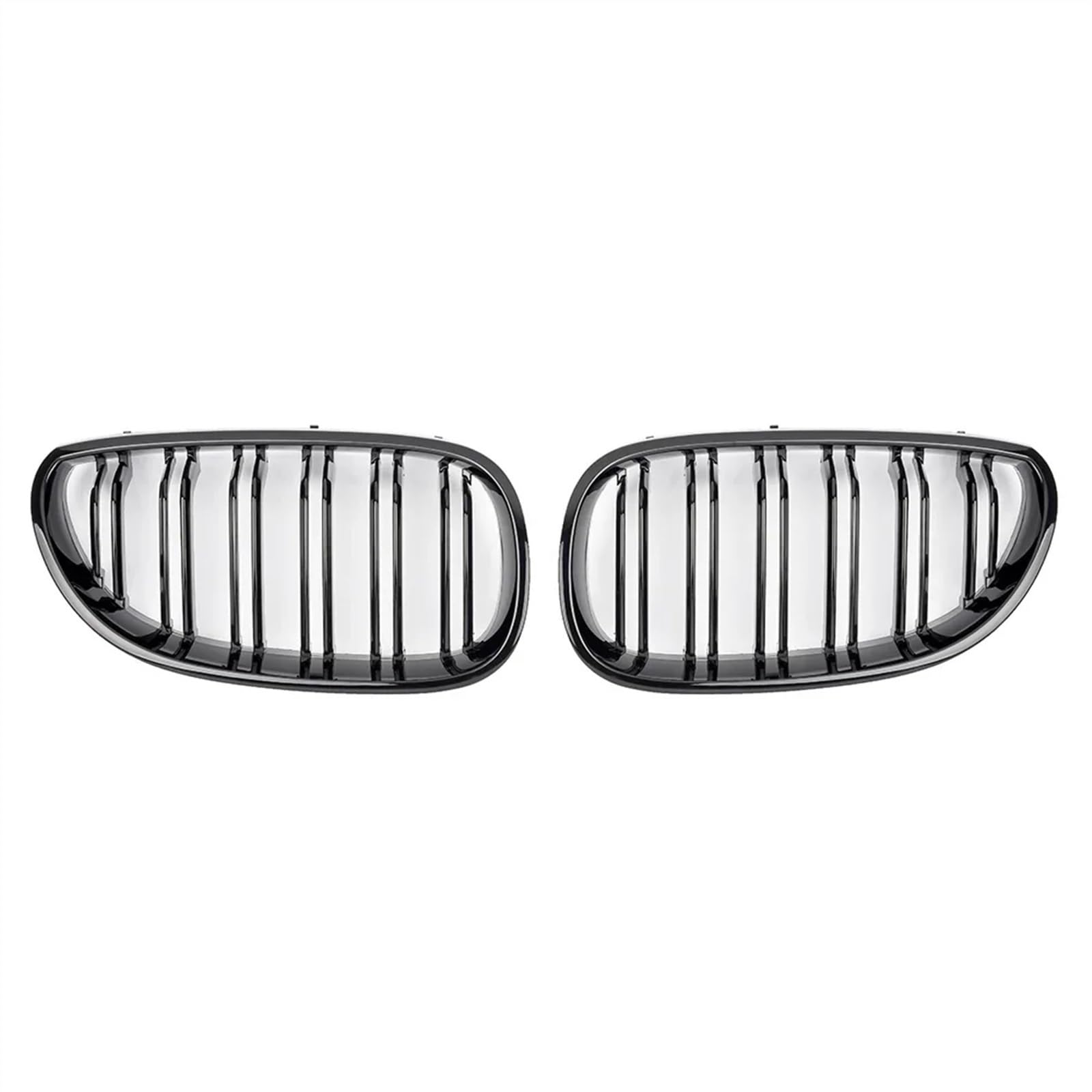 NIONGYN Auto Kühlergrill Kompatibel Mit 5er E60 E61 Für M5 2003 2004 2005 2006 2007 2008 2009 Autofront Doppellamellengrill Autofrontkühlergrill(Glossy Black) von NIONGYN