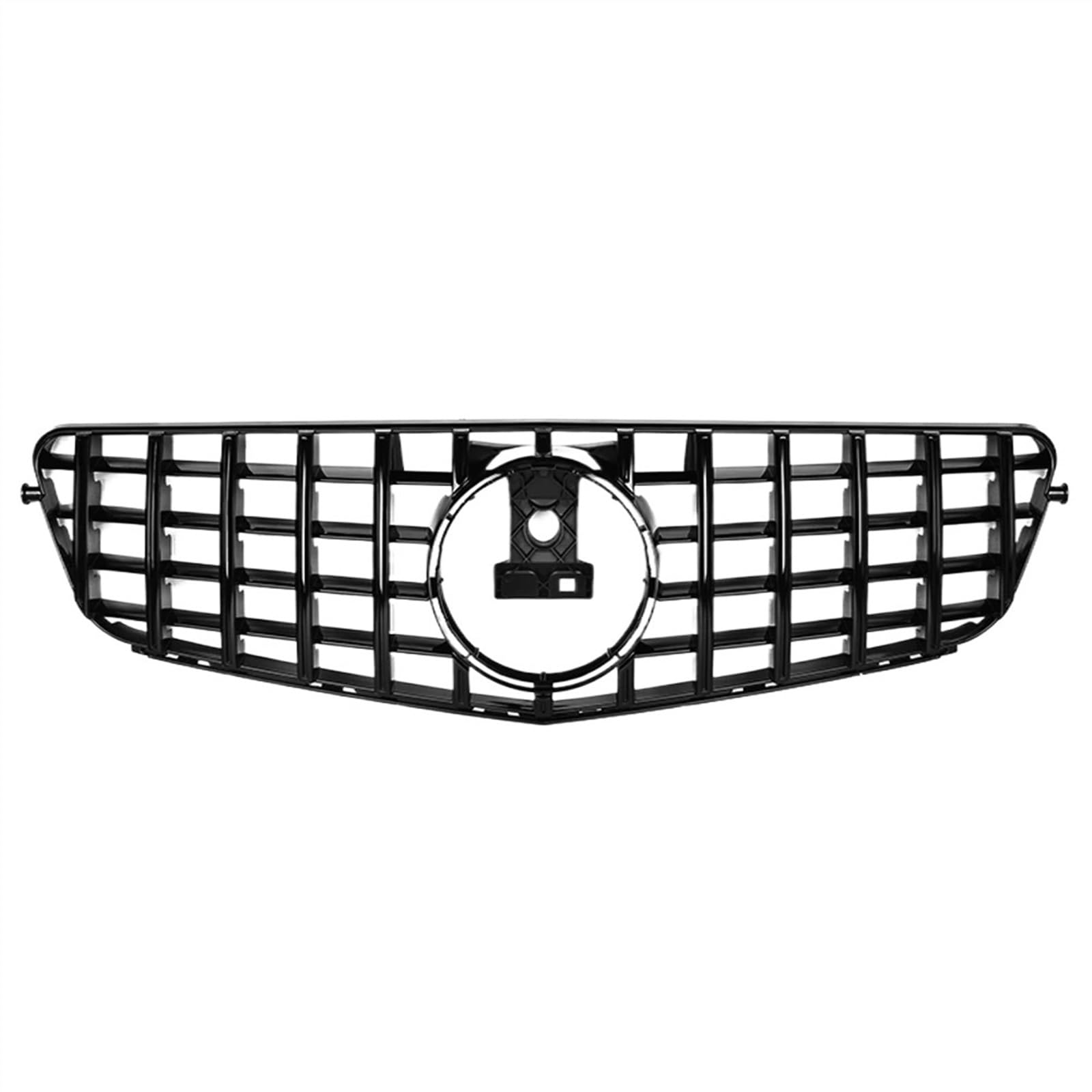 NIONGYN Auto Kühlergrill Kompatibel Mit Benz Für C-Klasse W204 C180 C200 C350 2008 2009 2010 2011 2012 2013 2014 Glänzend Schwarzer Frontgrill Im GTR-Stil(GTR-Black) von NIONGYN