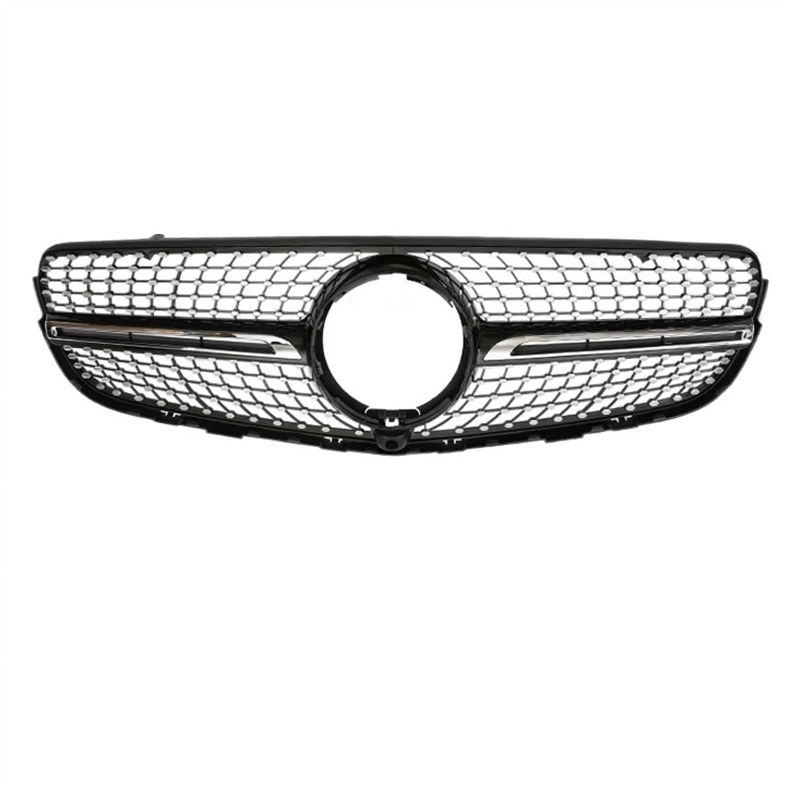 NIONGYN Auto Kühlergrill Kompatibel Mit Benz Für GLC X253 C253 260 300 2015 2016 2017 2018 2019 Auto-Frontgrill Auto-Frontkühlergrill Ersatzzubehör(Black,with Hole) von NIONGYN