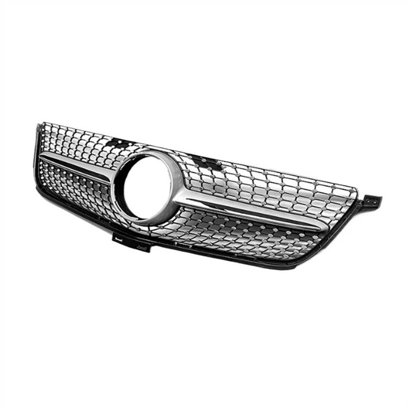 NIONGYN Auto Kühlergrill Kompatibel Mit Benz Für ML Klasse W166 ML300 ML320 ML350 ML40 ML450 2012 2013 2014 2015 Fronthaubengrill Racing Frontstoßstangengrill Tuning(Chrome,Diamond) von NIONGYN