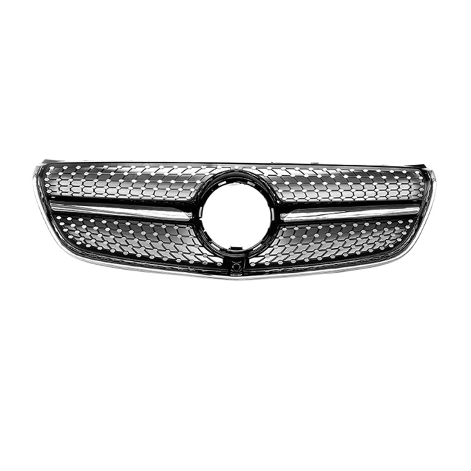 NIONGYN Auto Kühlergrill Kompatibel Mit Benz Für V-Klasse W447 2015 2016 2017 2018 2019 2020 2021 2022 2023 Auto Diamant-Stil Frontstoßstangengrill Haubengrill Tuning(Black,2015-2019) von NIONGYN