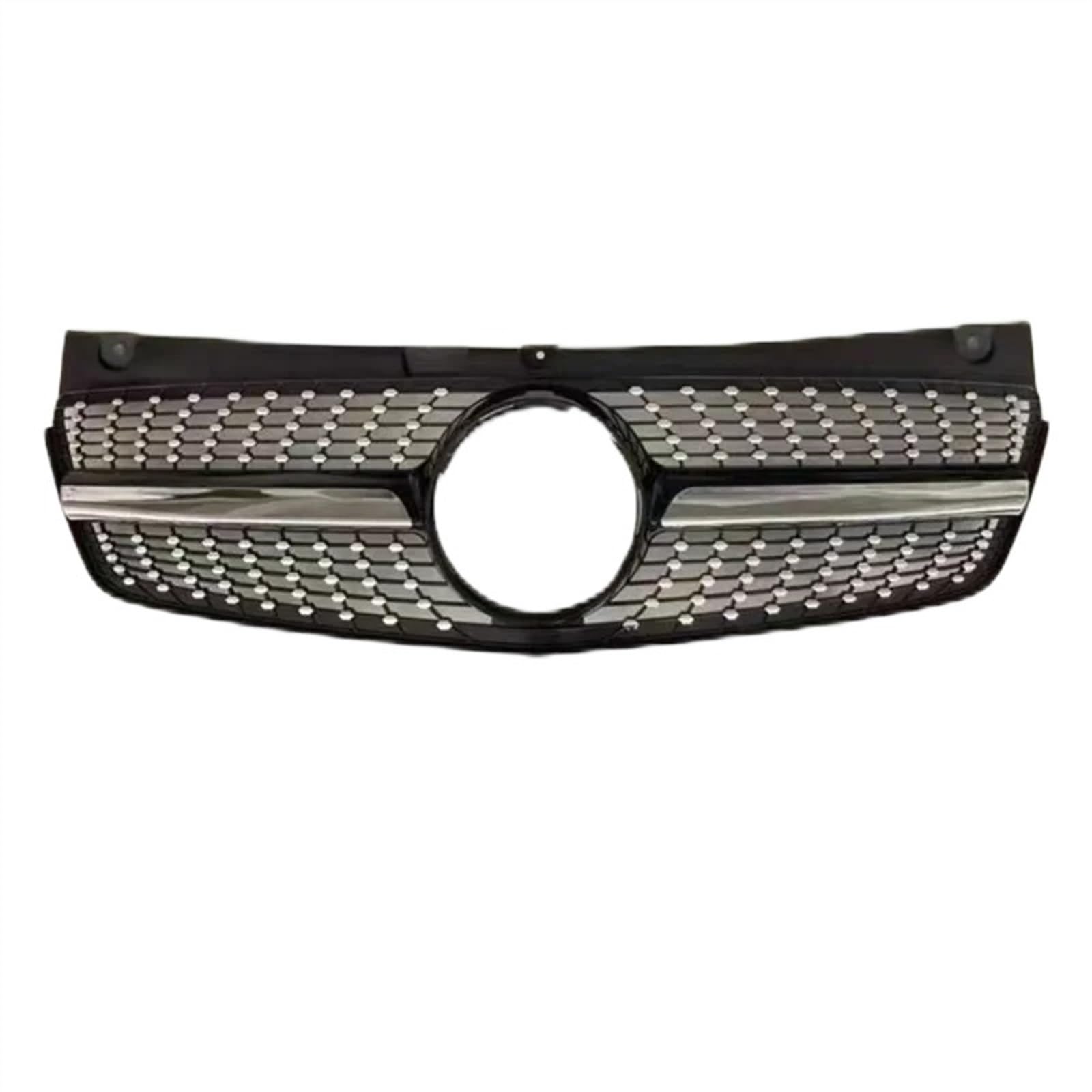 NIONGYN Auto Kühlergrill Kompatibel Mit Benz Für Viano W639 2006 2007 2008 2009 2010 2011 2012 2013 2014 Front Facelift Mittelgrill Stoßstangengrill Ersatz(Black,2011-2014) von NIONGYN