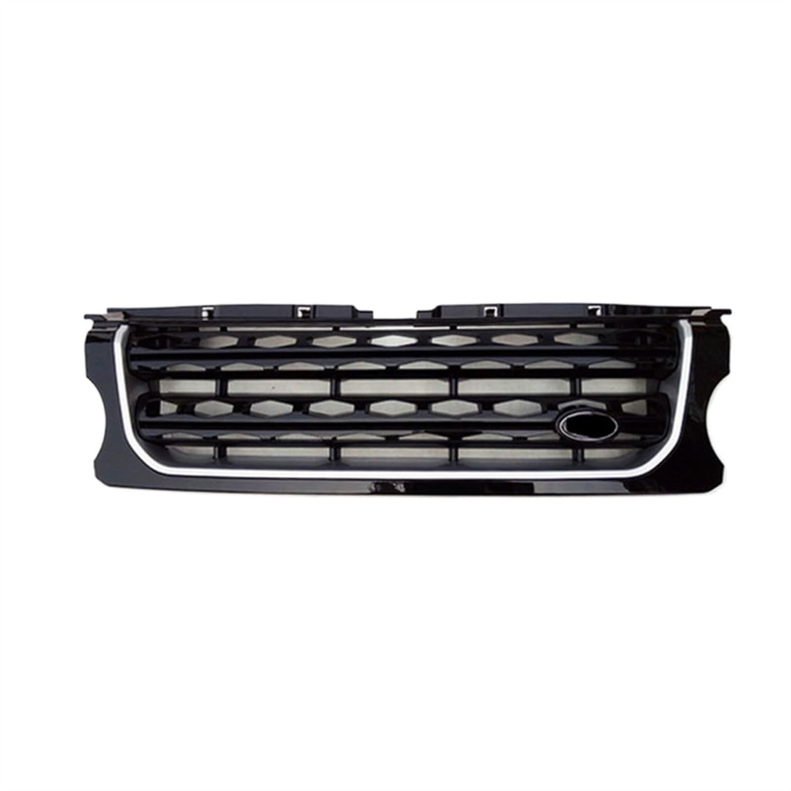 NIONGYN Auto Kühlergrill Kompatibel Mit Land Für Rover Für Discovery LR4 2010 2011 2012 2013 Autozubehör Frontstoßstangengrill Mittelpanel Styling Oberer Grill(Black Silver) von NIONGYN