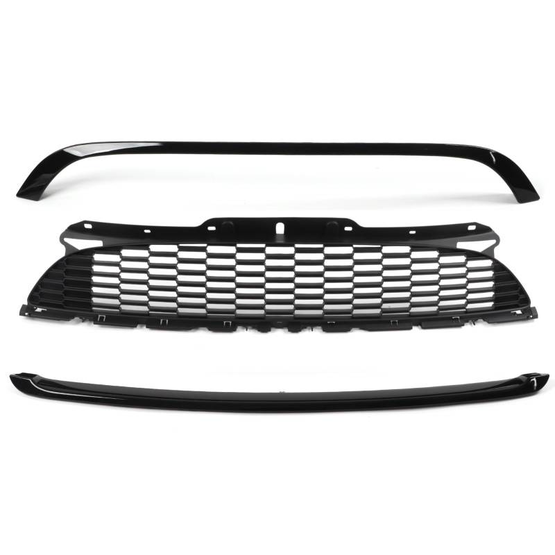 NIONGYN Auto Kühlergrill Kompatibel Mit Mini Für Clubman S JCW Für R55 2008-2014 Für R56 2007-2013 Für R57 2009-2013 Fronthauben-Formgitter-Umrandungsabdeckungs-Zierleisten von NIONGYN