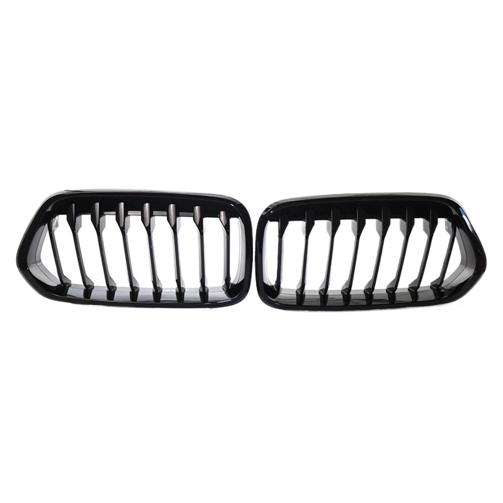 NIONGYN Auto Kühlergrill Kompatibel Mit X2 F39 2018 2019 2020 2021. Glänzendes Schwarzes Auto-Frontstoßstangengitter, Nierengrill, Einzelne Lamelle. OEM: 51712455246, 51712455247 von NIONGYN