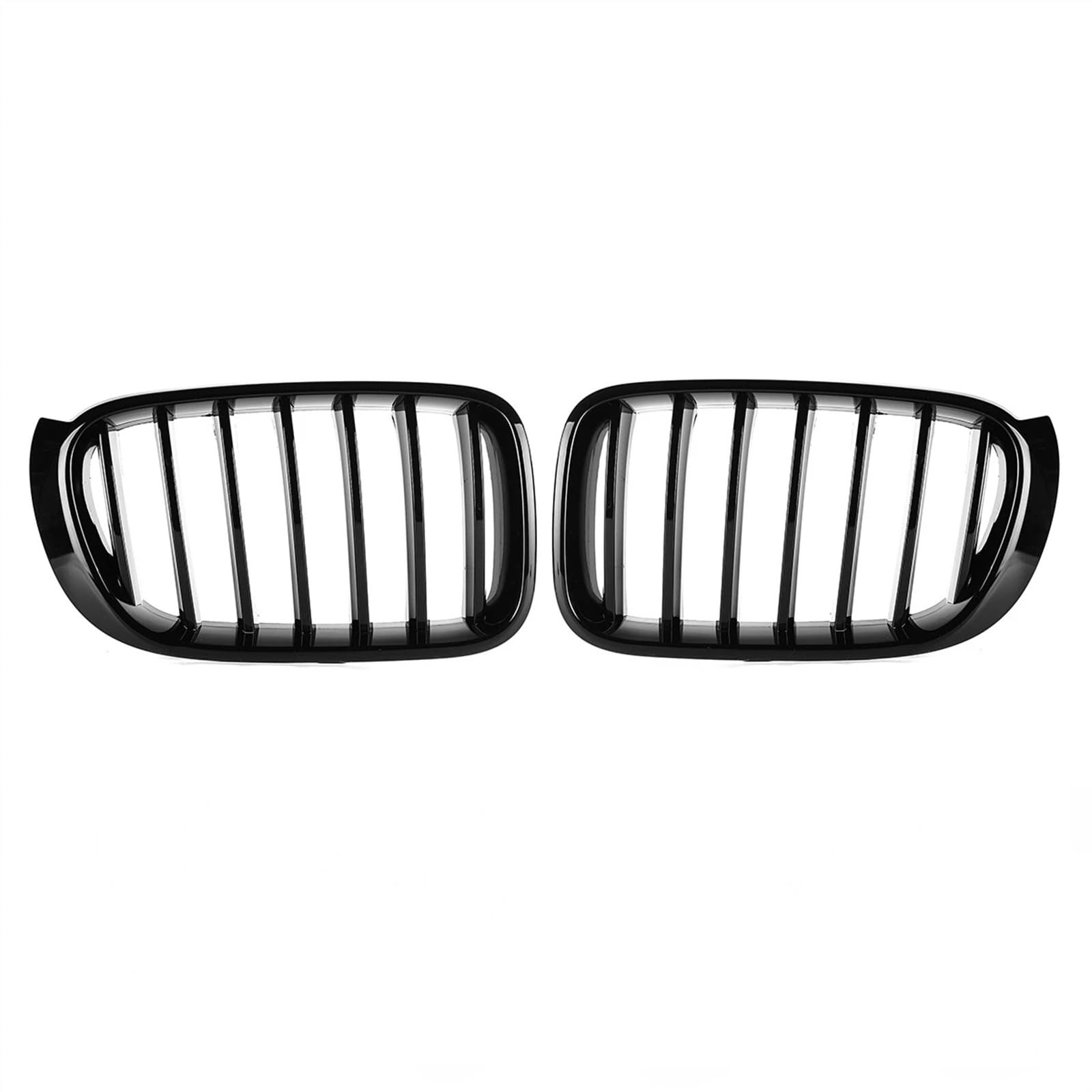 NIONGYN Auto Kühlergrill Kompatibel Mit X3 F25 X4 F26 2014 2015 2016 2017 Auto Front Nierengrill Grille Einzellamelle Ersatz Racing Stoßfänger Grills Ersatz(Glossy Black) von NIONGYN