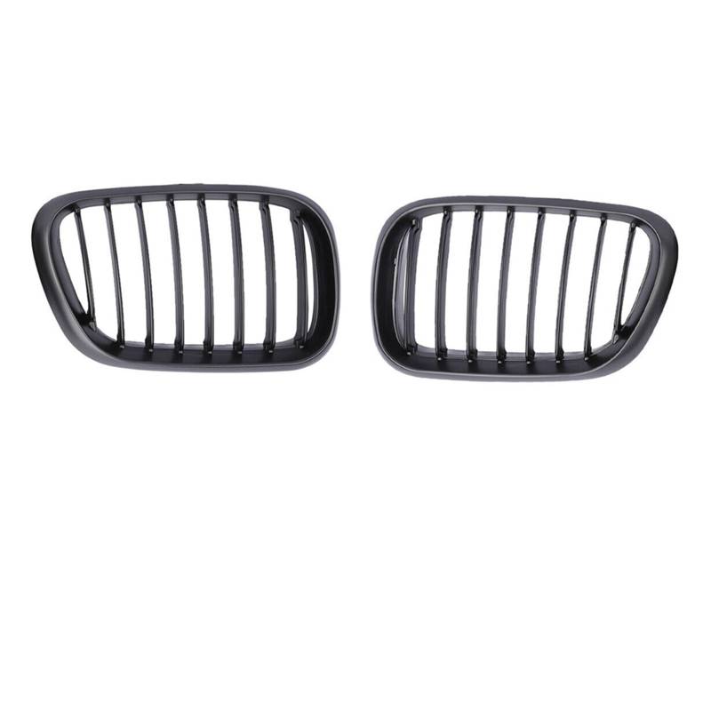 NIONGYN Auto Kühlergrill Kompatibel Mit X5 E53 1999 2000 2001 2002 2003. Auto-Frontnierengitter, Ansaughaube, Kühlergrillschutz, OEM: 51138250052, 51138250051(Single line) von NIONGYN