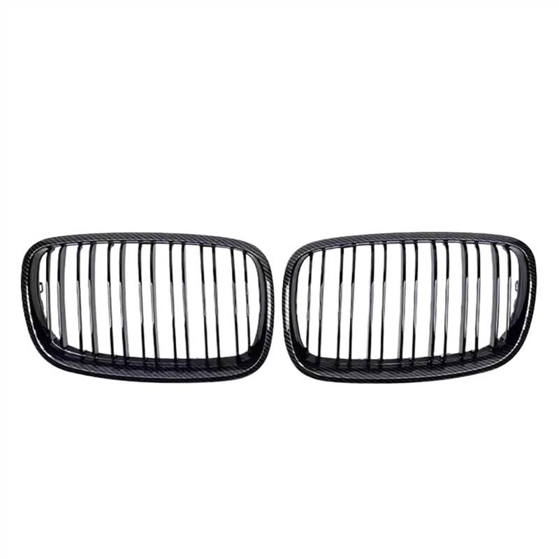 NIONGYN Auto Kühlergrill Kompatibel Mit X5 E70 X6 E71 2007 2008 2009 2010 2011 2012 2013 2014 Auto Vorne Doppel-Niere Stoßfänger Kühlergrill Auto Vorne Kühlergrill(Carton Look) von NIONGYN