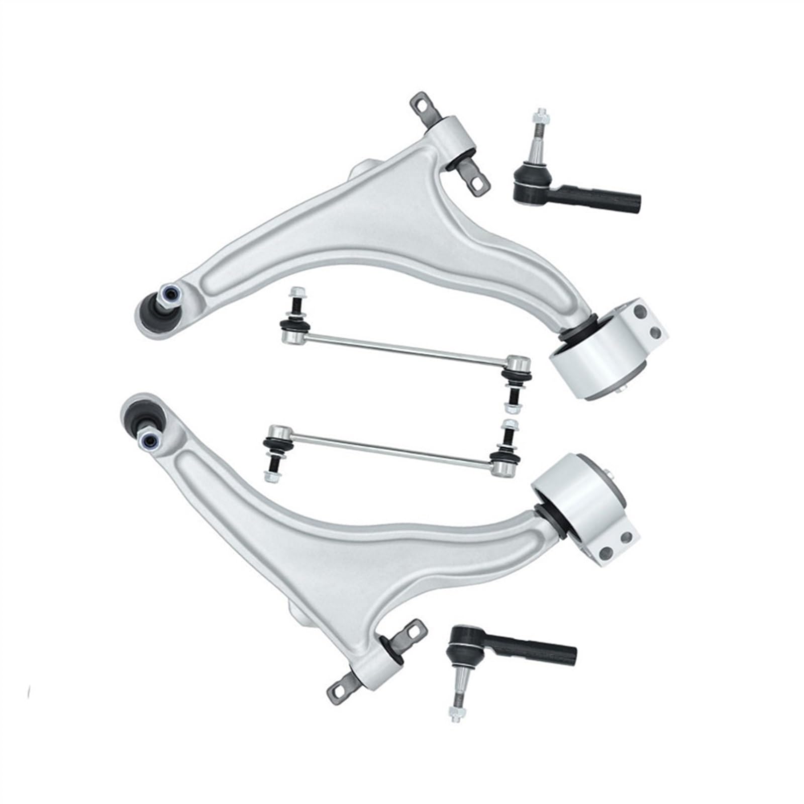 NIONGYN Auto Querlenker Kompatibel Mit Cadillac Für SRX 2010 2011 2012–2015 2016, 6-teiliges Auto-Vorderradaufhängungsset, Querlenker, Stabilisator, Pendelstangen, Äußere Spurstangen von NIONGYN