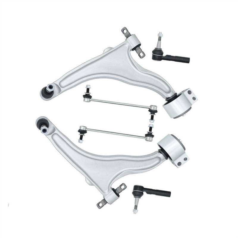 NIONGYN Auto Querlenker Kompatibel Mit Cadillac Für SRX 2010 2011 2012–2015 2016, 6-teiliges Auto-Vorderradaufhängungsset, Querlenker, Stabilisator, Pendelstangen, Äußere Spurstangen von NIONGYN