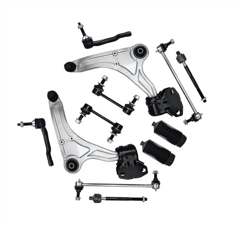 NIONGYN Auto Querlenker Kompatibel Mit Ford Für Fusion 2013 2014 2015 2016 2017, Vorderer Unterer Querlenker, Stabilisator, Pendelstange, Spurstange, Querlenker, Aufhängungsarm-Kits von NIONGYN