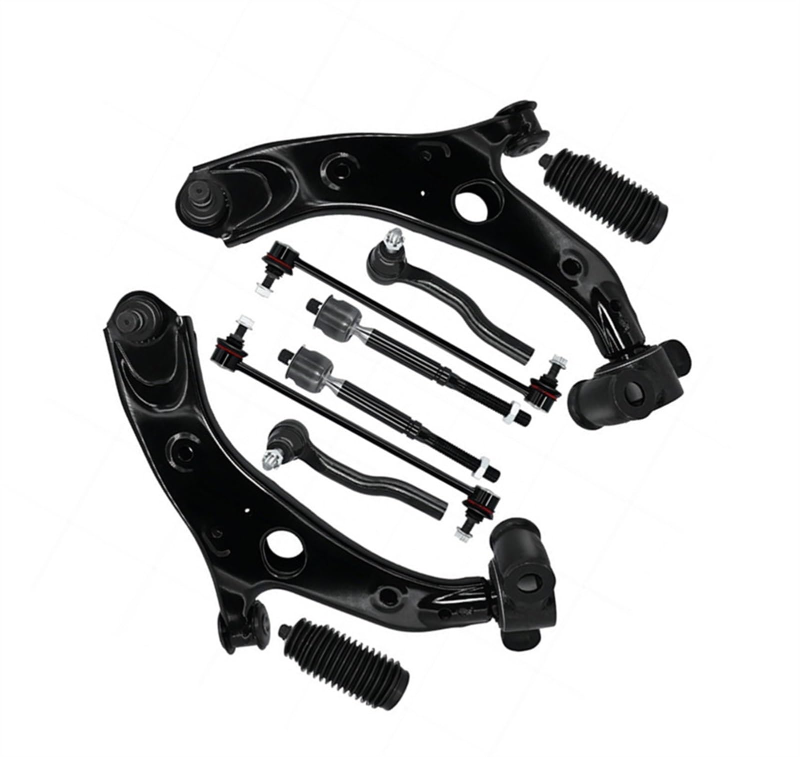 NIONGYN Auto Querlenker Kompatibel Mit Mazda 3 Sport 2014 2015 2016 2017 2018 Wishbone-Radaufhängung, Vorderer Unterer Querlenker, Spurstangenmanschette, Stabilisatorverbindungssatz von NIONGYN