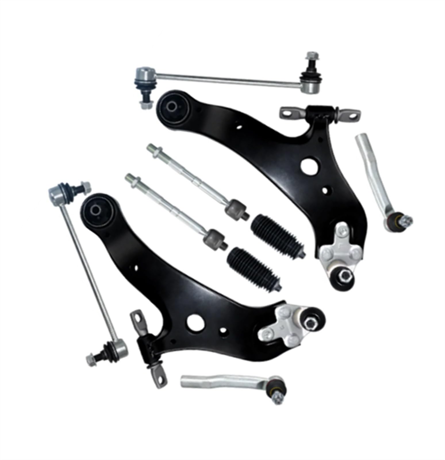 NIONGYN Auto Querlenker Kompatibel Mit Toyota Für Venza 2009–2016 Für Highlander 2008–2015 2016 2017 2018 Vorderer Unterer Querlenker, Stabilisatorverbindung, Spurstange, Querlenker von NIONGYN