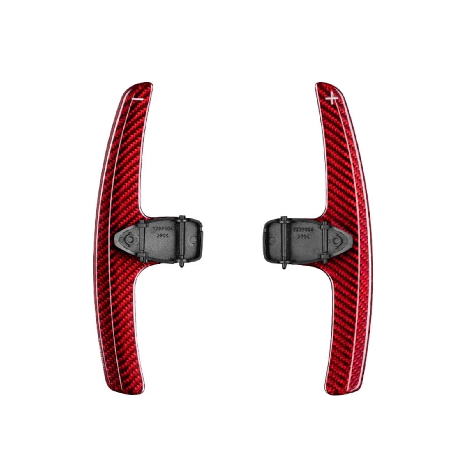 NIONGYN Kompatibel Mit Benz Für E200 E220 E260 E300 C180 C200 C260 C300 Carbon Fiber Lenkrad Paddle Shift Ersatz TH0058 Auto Schaltpaddelblatt(Red Carbon) von NIONGYN