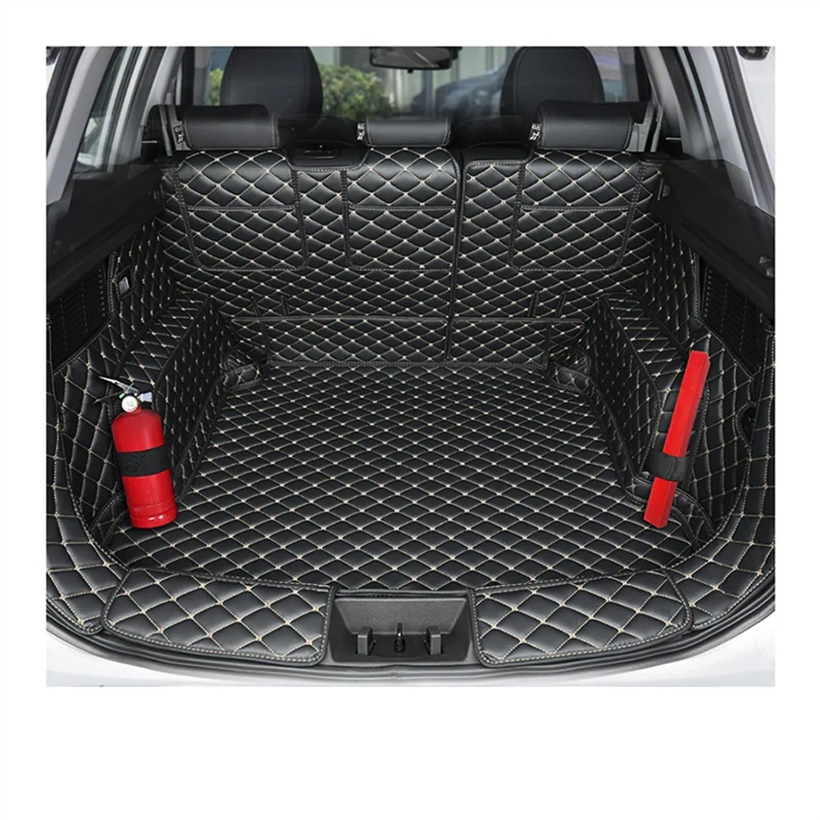 NIONGYN Kompatibel Mit Chery Für Tiggo 7 Pro 2021 2022 2023 2024 Kofferraummatte Teppichschale Schutz Autozubehör Kofferraummatte Gepäckauskleidung Kofferraum schutzmatte(Black) von NIONGYN