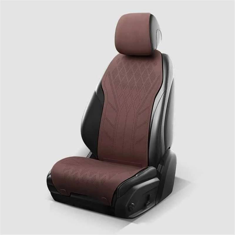 NIONGYN Set Autositzbezüge Kompatibel Mit Benz Universal-Autositzbezug, Ultradünn, Atmungsaktiv, Sitzschutzbezug, Auto-Innenraum-Schutzpolster Für Autositze(Brown,Front) von NIONGYN