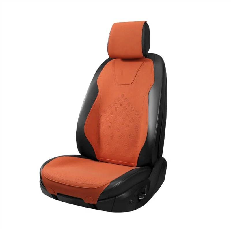 NIONGYN Set Autositzbezüge Kompatibel Mit Lexus Autositzbezug, Ganzjährig Atmungsaktiv, Autositzschutz, Sitzkissen, Sitzschutz, Komplettes Set Für Den Innenraum des Automobils(Orange,1front) von NIONGYN