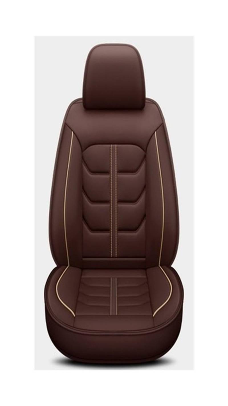 NIONGYN Set Autositzbezüge Kompatibel Mit Nissan Für Qashqai J10 J11 Universal Style Autositzbezüge Kissen Sitzbezug Auto Vorder-/Rücksitzbezug Zubehör(Brown,1front) von NIONGYN