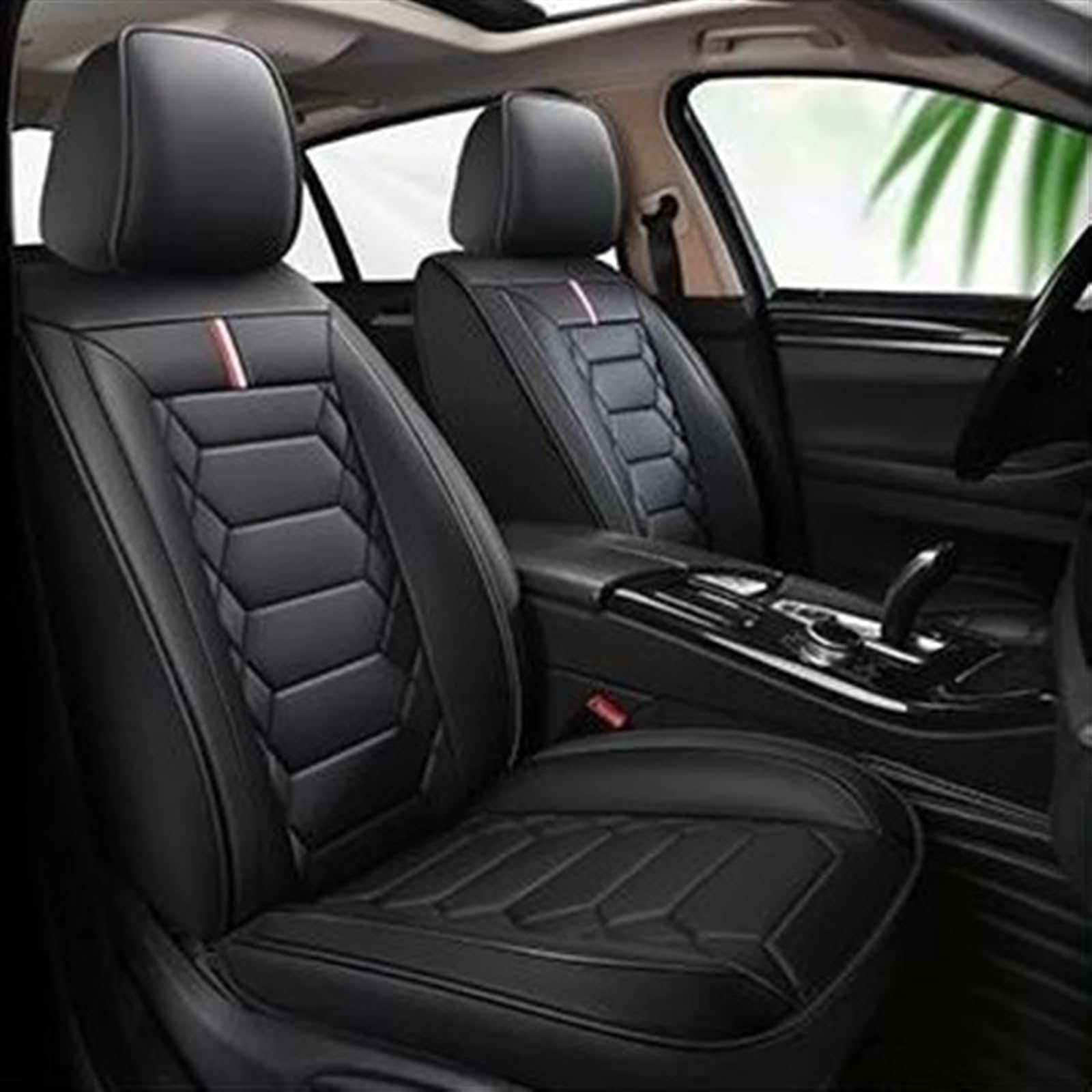 NIONGYN Set Autositzbezüge Kompatibel Mit SsangYong Für Rexton 2015 2016 2017 2018 2019 2020 2021 2022 2023 5-Sitzer-Autositzbezüge Vorne Und Hinten Geteilte Sitzbank-Sitzschutzbezüge(4,B) von NIONGYN