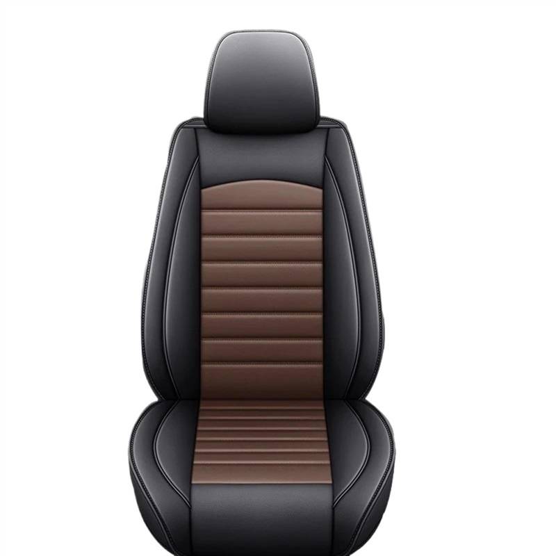 NIONGYN Set Autositzbezüge Kompatibel Mit Suzuki Für Swift Für Jimny All Inclusive Autositzbezug Autoschutz Autositzschutzpolster Auto Vorder-/Rücksitzbezug(Black-Brown,Front) von NIONGYN