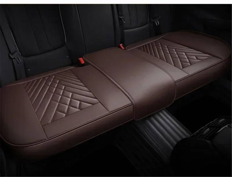 NIONGYN Set Autositzbezüge Kompatibel Mit VW Für Golf Für Passat Für CC Universal-Autositzbezug Kissen Autositz-Schutzpolster Auto-Sitzbezug Vorne Hinten(Brown,Rear) von NIONGYN