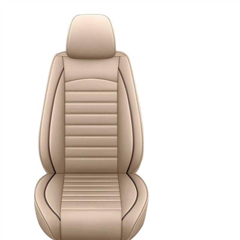 NIONGYN Set Autositzbezüge Universal All Inclusive Auto Sitz Abdeckung Zubehör Protector Auto Vorne/hinten Sitz Abdeckung Auto Zubehör Auto Sitz Schutz Pads(Beige,Front seat pad) von NIONGYN