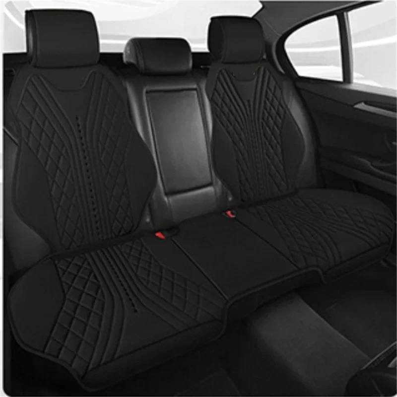 NIONGYN Set Autositzbezüge Universal Auto Sitz Abdeckung Atmungsaktive Pad Matte Auto Kissen Auto Vorne Hinten Sitz Abdeckung Automobil Innen Auto Sitz Schutz Pads(Black,Rear) von NIONGYN