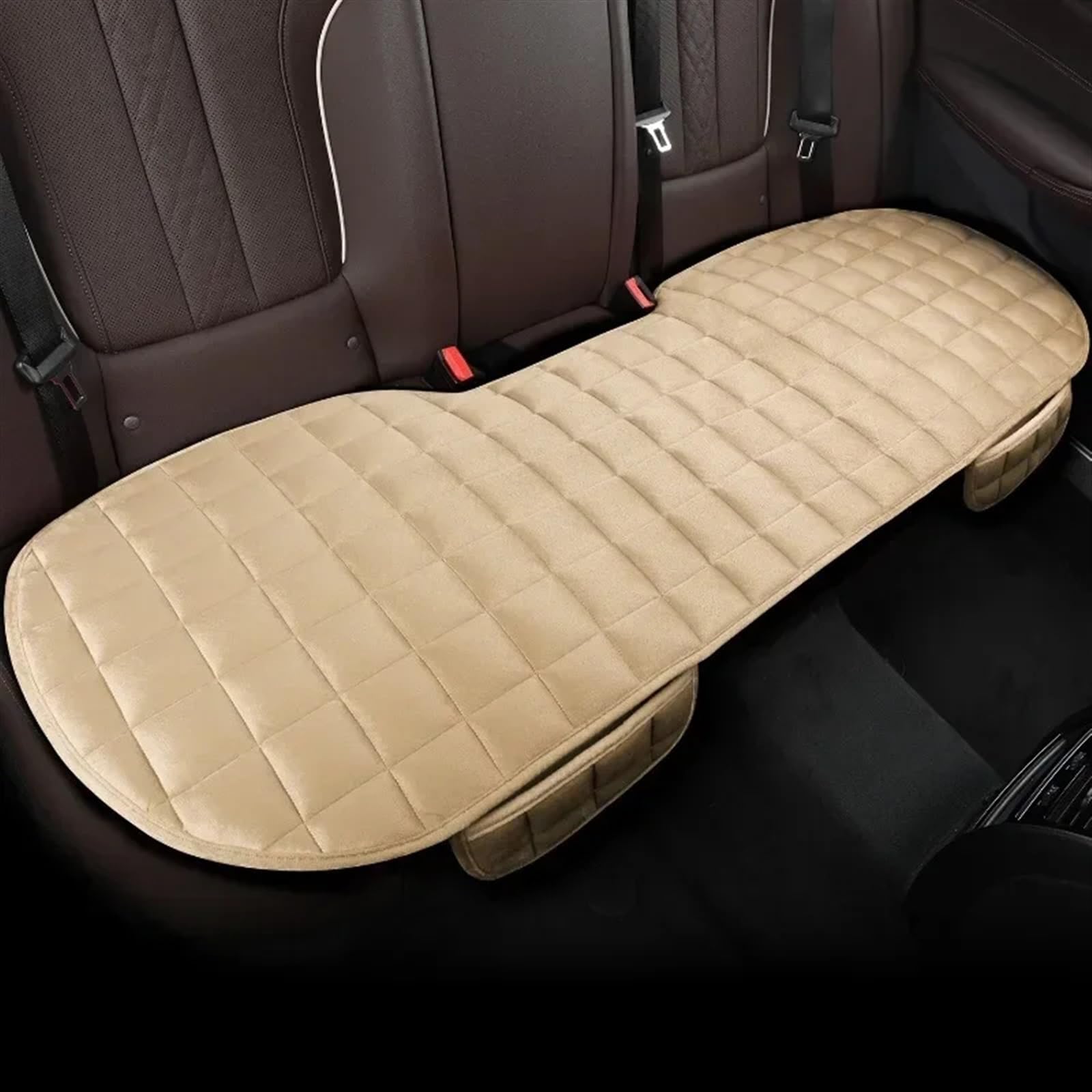 NIONGYN Set Autositzbezüge Universal Auto Sitz Abdeckung Hinten Kissen Nicht Rutsche Auto Protector Matte Pad Halten Für Fit LKW SUV Van Auto Sitzkissen Auto Zubehör(Beige) von NIONGYN