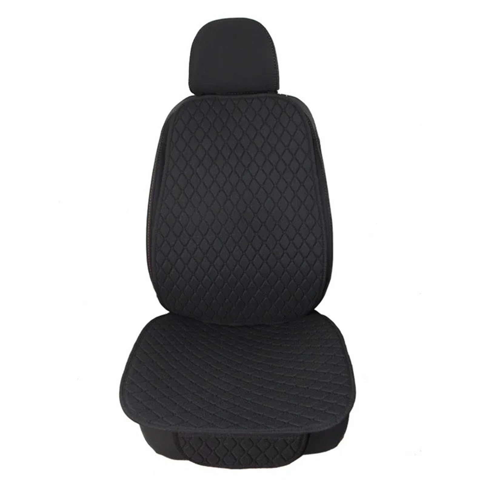 NIONGYN Set Autositzbezüge Universal Auto Sitz Abdeckung Schutz Auto Vorne Hinten Hinten Sitz Kissen Pad Für Automotive Innen LKW SUV Van Auto Sitz Schutz Pads(Black,Front) von NIONGYN