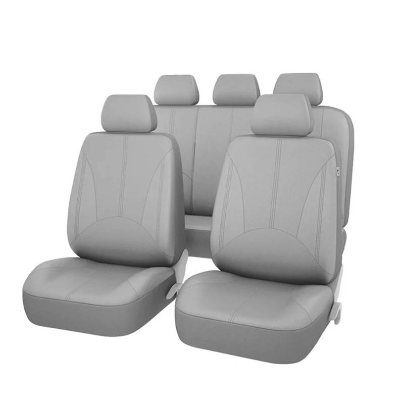 NIONGYN Set Autositzbezüge Universal Auto Sitz Abdeckung Schutz Auto Zubehör Sitz Matten Innen Auto Sitz Schutz Pads Auto Sitzkissen Abdeckungen(Gray,Full Set) von NIONGYN