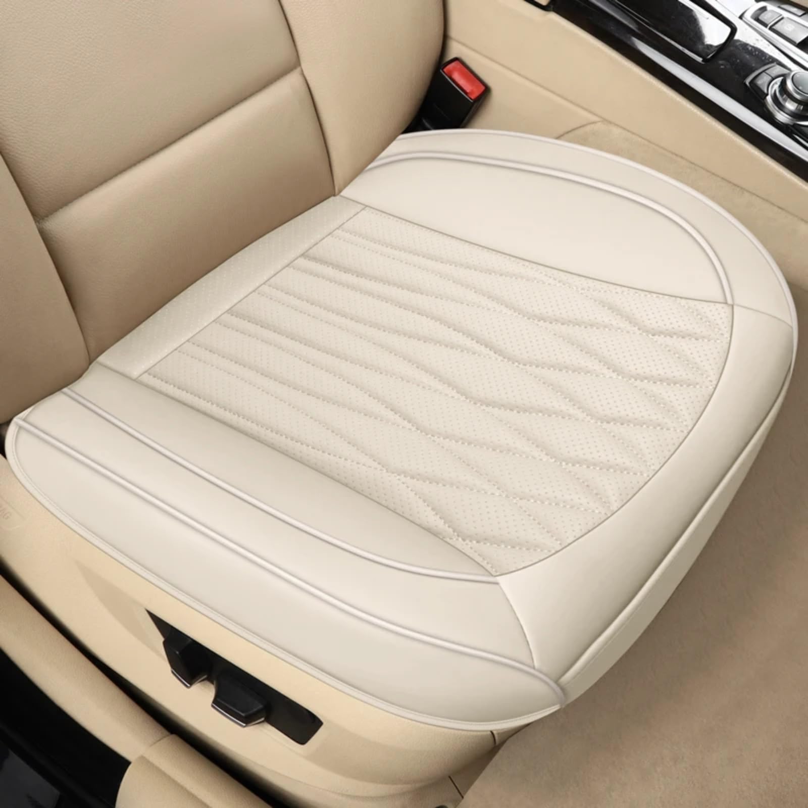 NIONGYN Set Autositzbezüge Universal Auto Sitz Schutz Abdeckung Automobil Innen Für Auto Sitze Sitz Abdeckung Limousine & SUV Auto Vorne/hinten Sitz Abdeckung Auto Kissen(Beige,Front) von NIONGYN