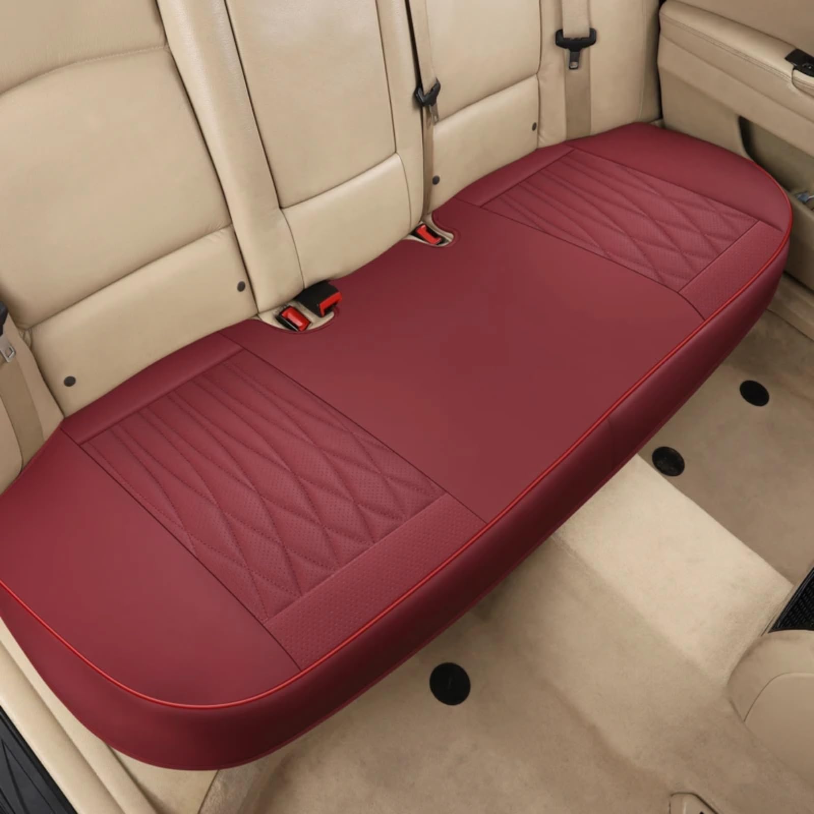 NIONGYN Set Autositzbezüge Universal Auto Sitz Schutz Abdeckung Automobil Innen Für Auto Sitze Sitz Abdeckung Limousine & SUV Auto Vorne/hinten Sitz Abdeckung Auto Kissen(Red,Rear) von NIONGYN