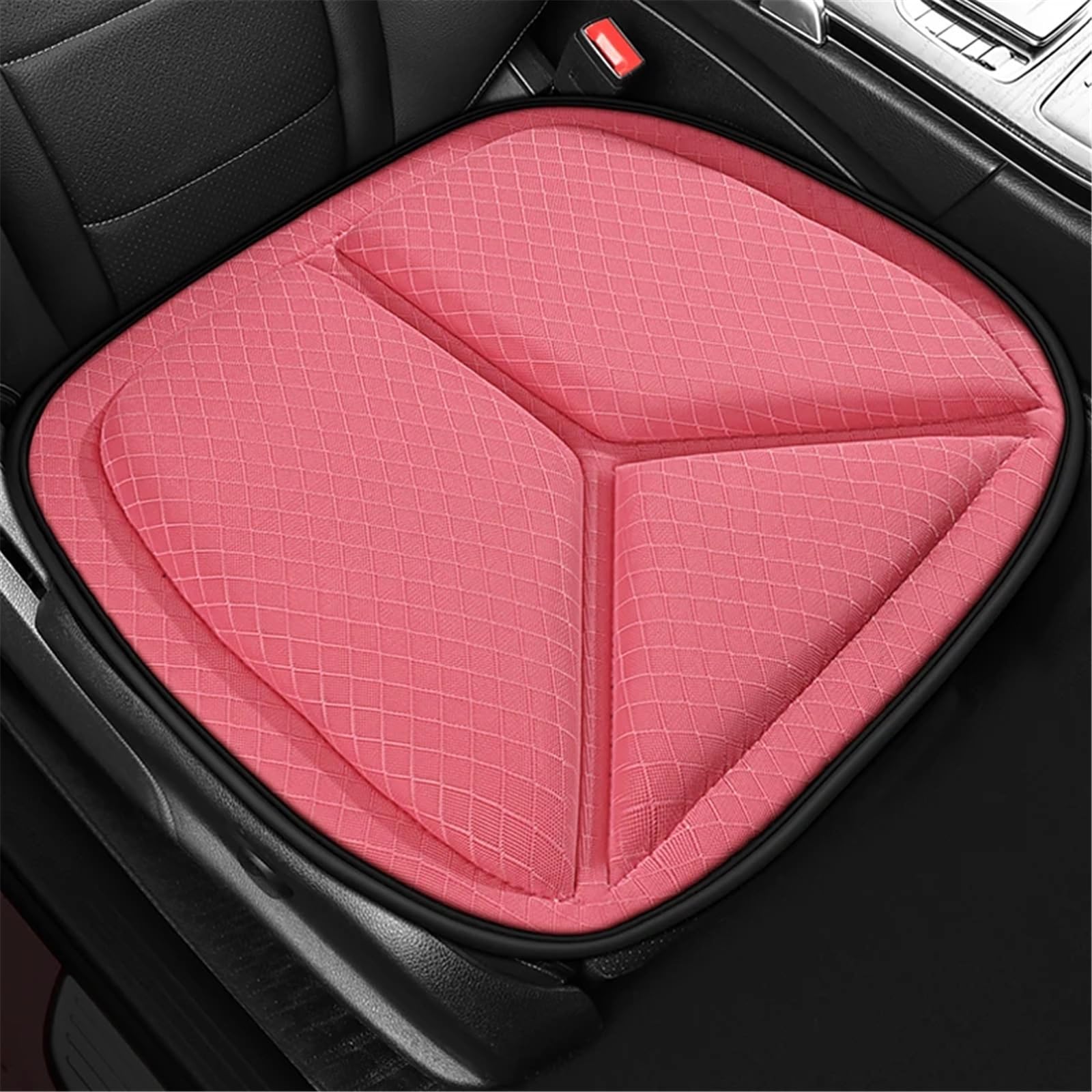 NIONGYN Set Autositzbezüge Universal Auto Sitzbezüge Vorne Set Weiche Matten Auto Stuhl Kissen Atmungsaktive Fahrzeuge Pad Protector Vier Jahreszeiten Automobil Innen(Pink,Front) von NIONGYN