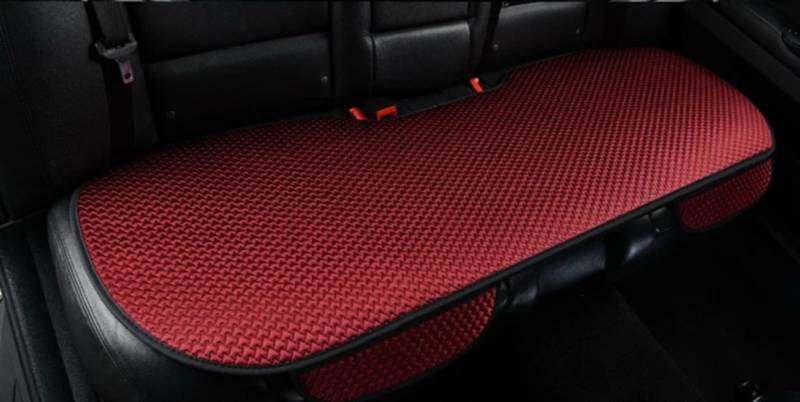 NIONGYN Set Autositzbezüge Universal Auto Sitzbezug Vorne Hinten Atmungsaktive Kissen Schutz Matte Pad Auto Innen LKW SUV Van Auto Sitz Schutz Pads(Red,Rear) von NIONGYN