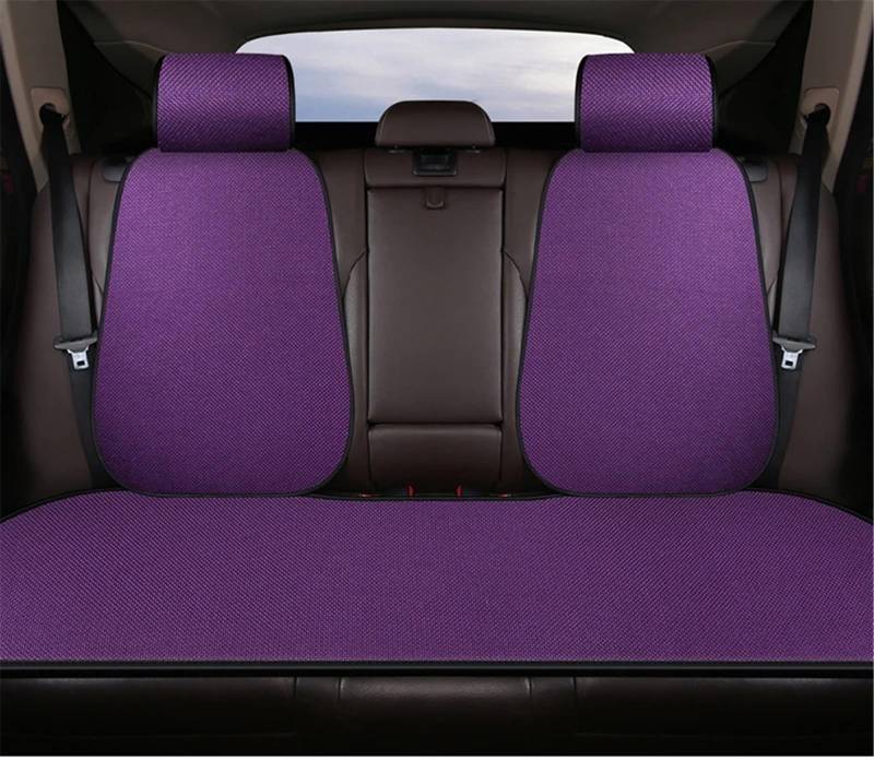 NIONGYN Set Autositzbezüge Universal Auto Sitzbezug Vorne Hinten Sitz Schützen Kissen Automobil Sitzkissen Protector Pad Matte Auto Sitz Schutz Pads(Purple,C) von NIONGYN