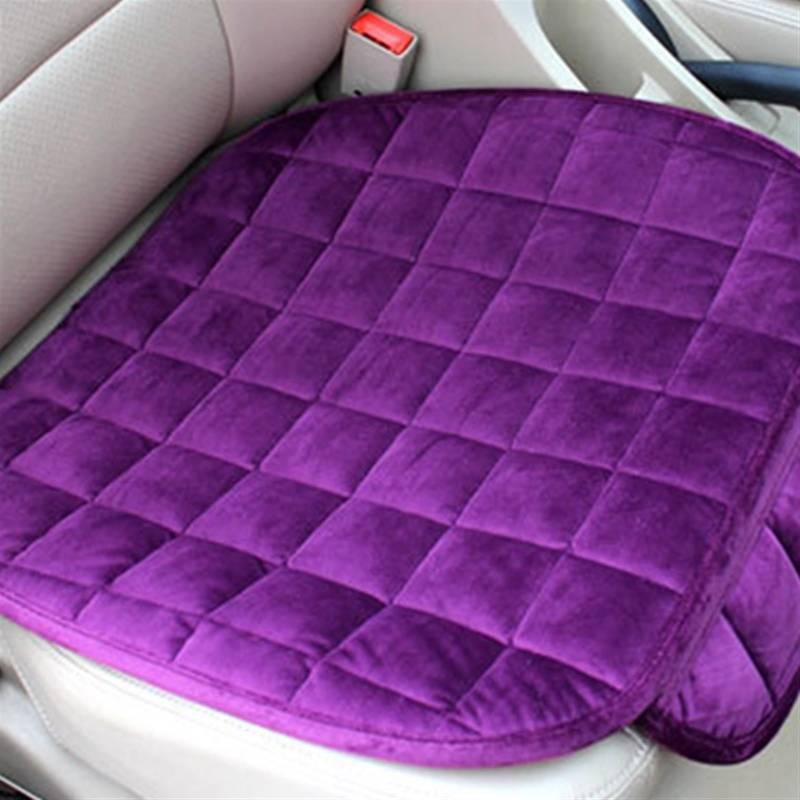 NIONGYN Set Autositzbezüge Universal Auto Sitzbezug Vorne RearWarm Auto Rücksitz Schutz Matte Innen Sitzen Pad Für LKW SUV Van Auto Sitzkissen Auto Zubehör(Purple,1pc Front) von NIONGYN