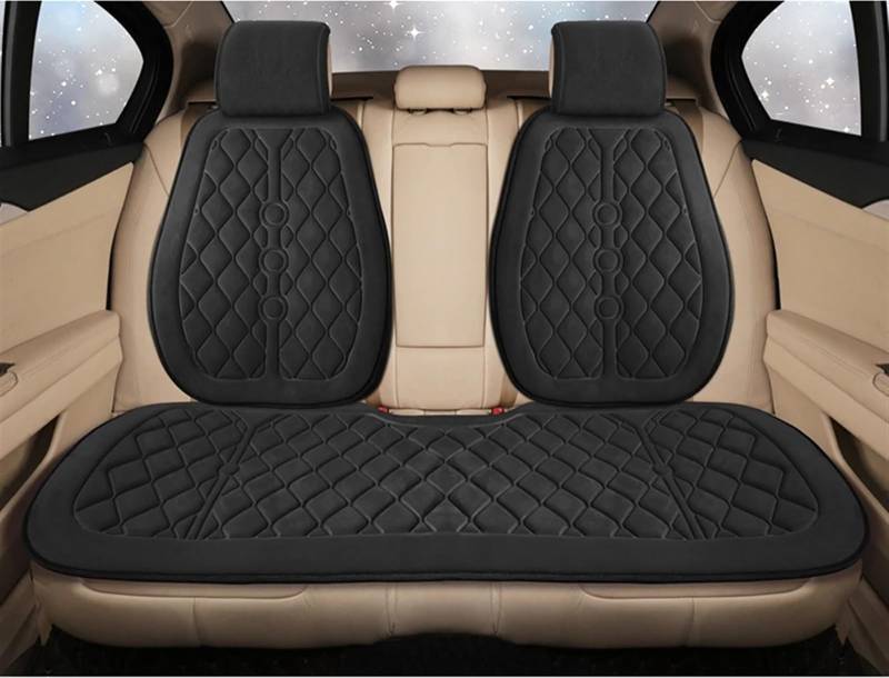 NIONGYN Set Autositzbezüge Universal Auto Sitzkissen Auto Vorne/hinten Sitz Abdeckung Automobil Innen Auto Sitz Schutz Pads Automobil Innen(Black,D) von NIONGYN