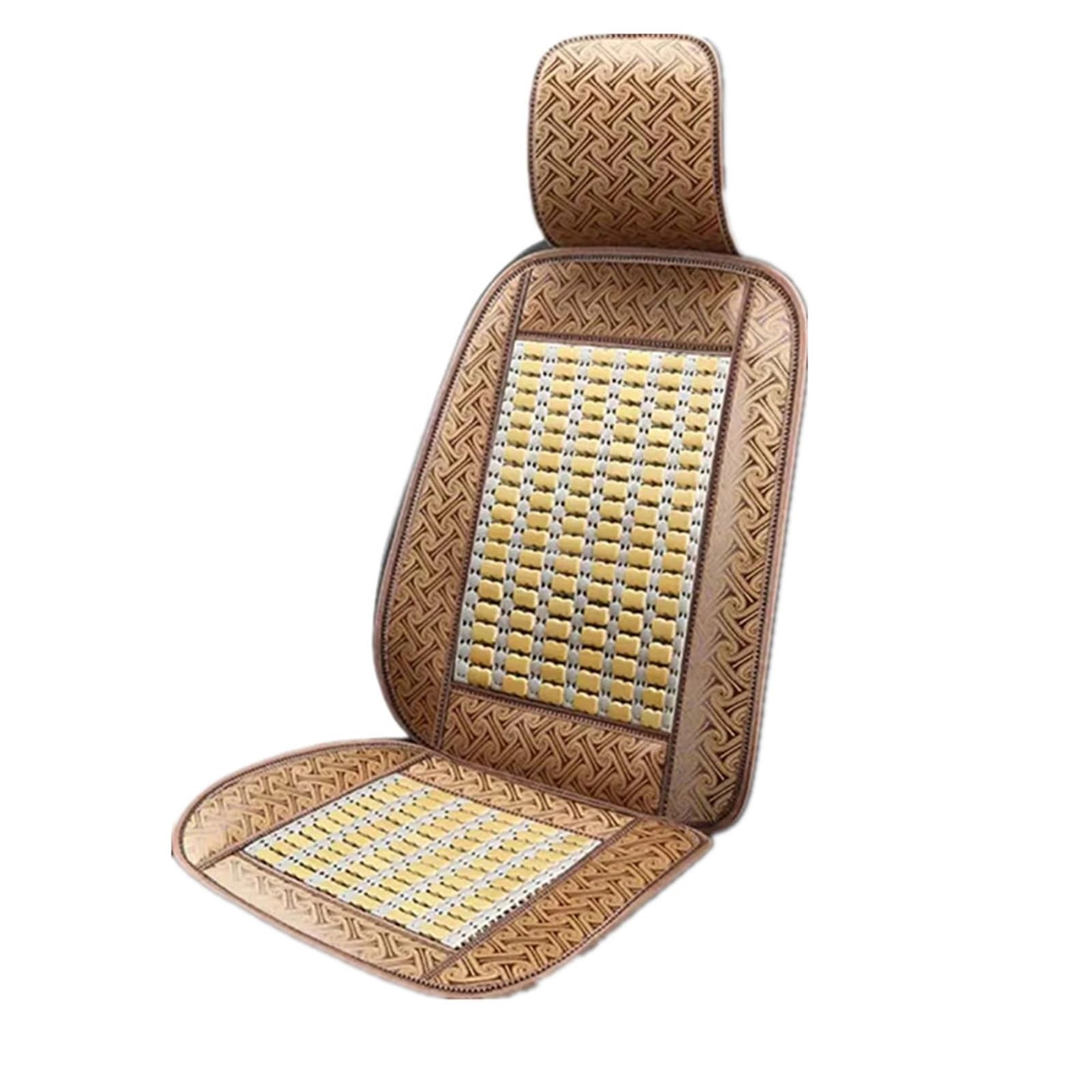 NIONGYN Set Autositzbezüge Universal Auto Sitzkissen Cooling Pad Auto Sitz Schutz Pads Automobil Innen Auto Vordersitz Abdeckung(Beige) von NIONGYN