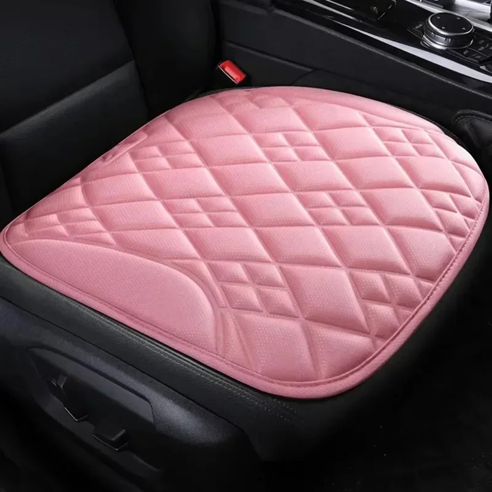 NIONGYN Set Autositzbezüge Universal Auto Vordersitzbezug Autositzkissen Pad Matte Für Die Meisten Fahrzeuge Autositzschutz Autoinnenraum Autositzschutzpolster(Pink) von NIONGYN