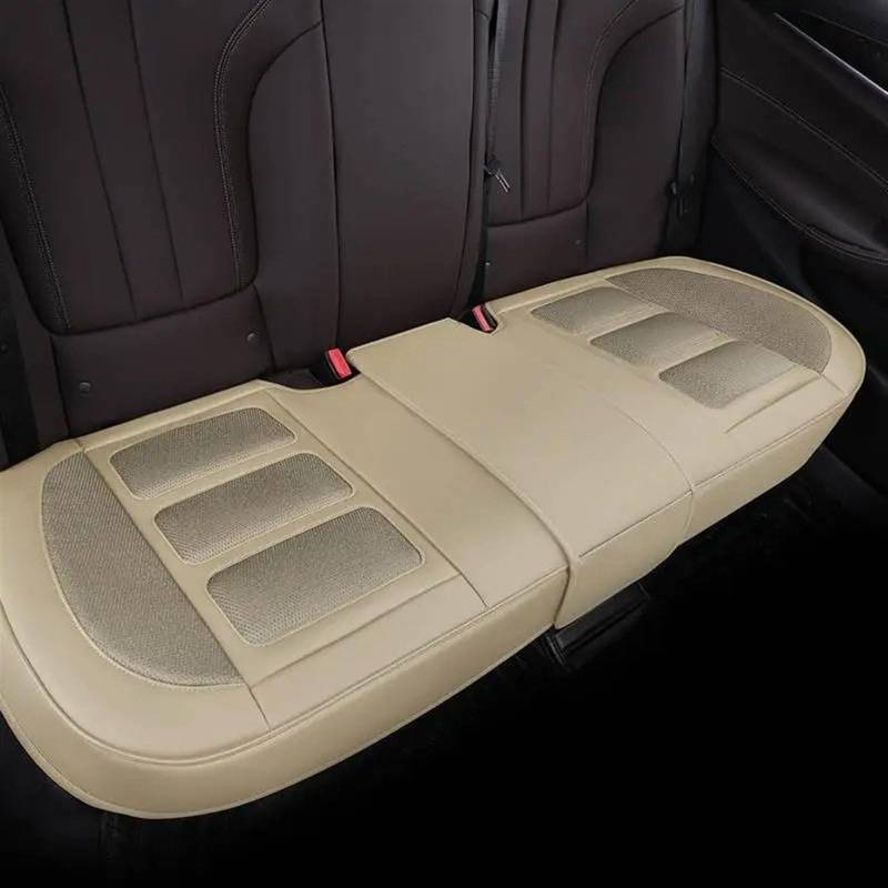 NIONGYN Set Autositzbezüge Universal Automobil Innen Auto Sitz Schutz Pads Auto Vorne/hinten Sitz Abdeckung Auto Zubehör Auto Kissen Schutz Matte(Beige,Rear) von NIONGYN