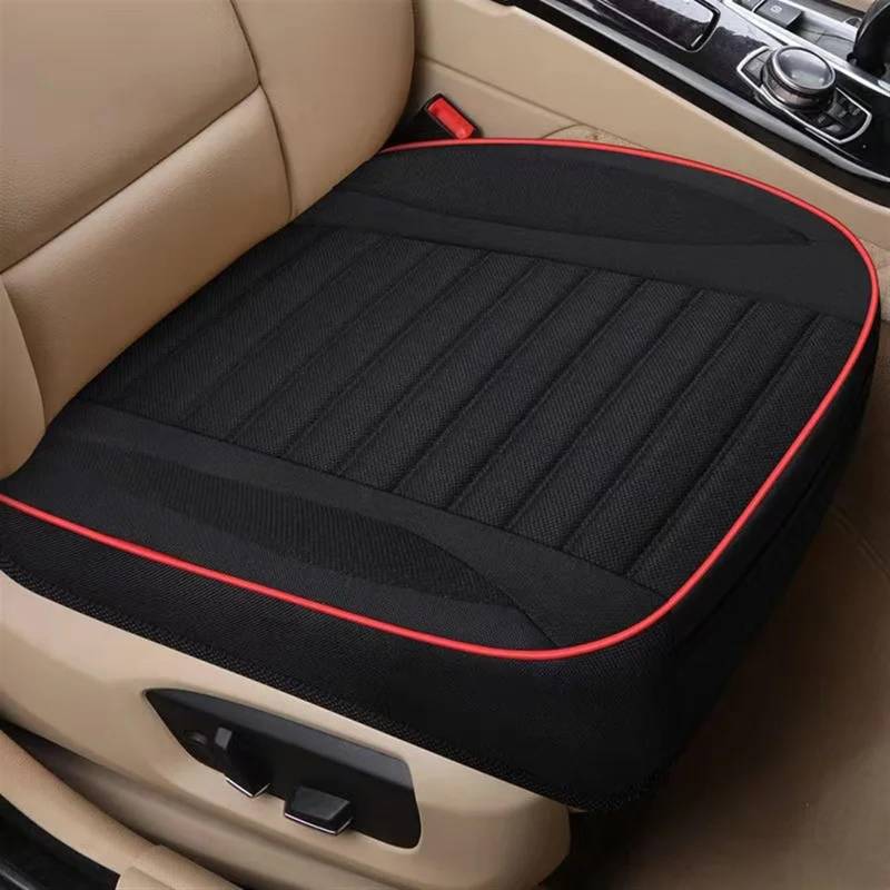 NIONGYN Set Autositzbezüge Universal Four Seasons Autositzbezug Kissen Stuhlschutz Atmungsaktive Polsterschutz Sitzbezüge Für Auto Auto Vorder-/Rücksitzbezug(Black,Front) von NIONGYN