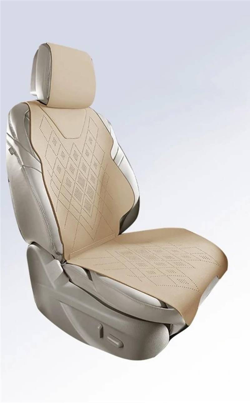 NIONGYN Set Autositzbezüge Universal Für Fit Auto Zubehör Sitz Pad Halb Abgedeckt Für Limousine SUV Universal-Set Abdeckung Auto Voller Sitz Schutz Kissen Pad(Beige) von NIONGYN